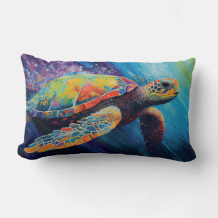 Waterverf Zeeschildpad Kussen