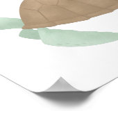 Waterverf Zeeschildpad Strand Kraamdecoratie Poster (Hoek)