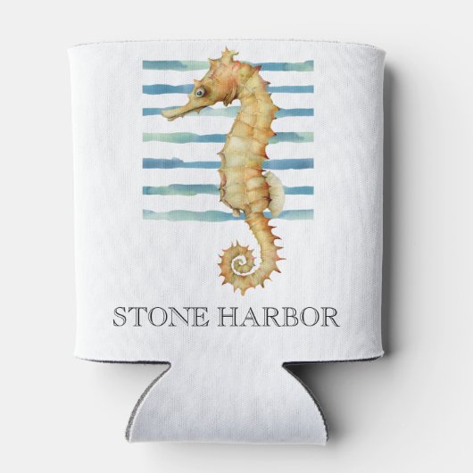 Waterverf zeesoortstrand kust blikjeskoeler (Achterkant)