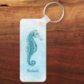 Waterverf zeesoortstrand kust sleutelhanger (Achterkant)