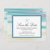 Waterverf zeester Bewaar de datum Aankondigingskaart (Voorkant / Achterkant)