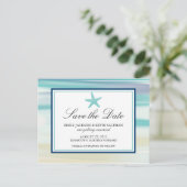 Waterverf zeester Bewaar de datum Aankondigingskaart (Staand voorkant)