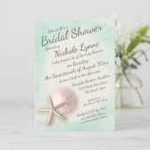 Waterverf zeester en zanddollardouche kaart (Staand voorkant)