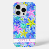 Waterverf Zeester Monogram Case-Mate iPhone Case (Achterkant)