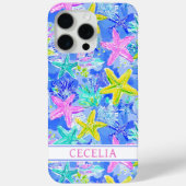 Waterverf Zeester Monogram Case-Mate iPhone Case (Achterkant)