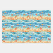 Waterverf Zeester Nautilus Inpakpapier Vel (Voorkant 2)