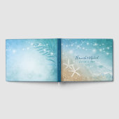 Waterverf zeester oceaan elegante strand bruiloft gastenboek (Volledig)