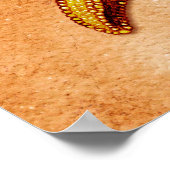 Waterverf zeester op het strand poster (Hoek)