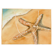 Waterverf Zeester Op Strand Groot Cadeauzakje (Achterkant)