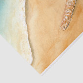 Waterverf Zeester Op Strand Tissuepapier (Detail)