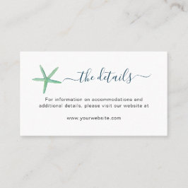 Waterverf zeesterren Beach trouwkaart Plaatskaartje