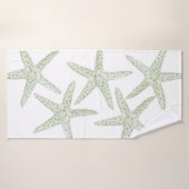 Waterverf zeesterren handdoek (Badhanddoek)
