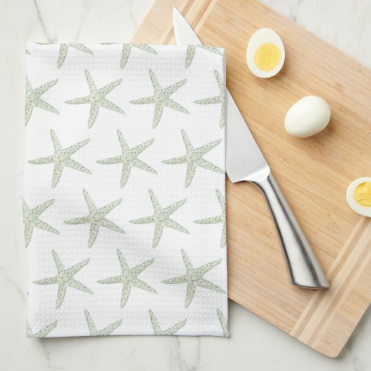 Waterverf zeesterren handdoek (Quarter Fold)