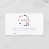 Waterverf Zeesterren Koraal Reef Luier Raffle Informatiekaartje (Voorkant)