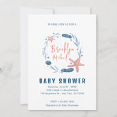 Waterverf Zeesterren Koraalrif Baby shower Kaart (Voorkant)