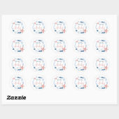 Waterverf Zeesterren Koraalrif Baby shower Ronde Sticker (Vel)