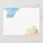 Waterverf Zeesterren Kustelegant Save Our Date Aankondigingskaart (Achterkant)