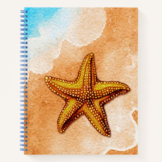 Waterverf zeesterren op het strand Journal Notitieboek (Voorkant)