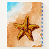 Waterverf zeesterren op het strand Journal Notitieboek (Achterkant)