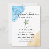 Waterverf Zeesterren Zee + Zand Kustgebied Verlovi Kaart (Voorkant)