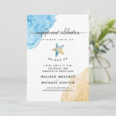 Waterverf Zeesterren Zee + Zand Kustgebied Verlovi Kaart (Staand voorkant)