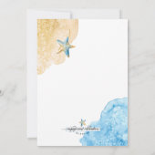 Waterverf Zeesterren Zee + Zand Kustgebied Verlovi Kaart (Achterkant)