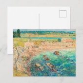  Waterverf zeestrand kluskunst Briefkaart (Voorkant / Achterkant)