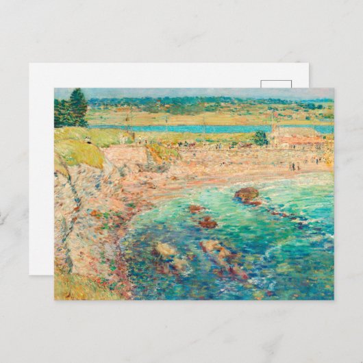  Waterverf zeestrand kluskunst Briefkaart (Voorkant / Achterkant)