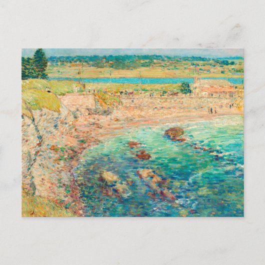  Waterverf zeestrand kluskunst Briefkaart (Voorkant)