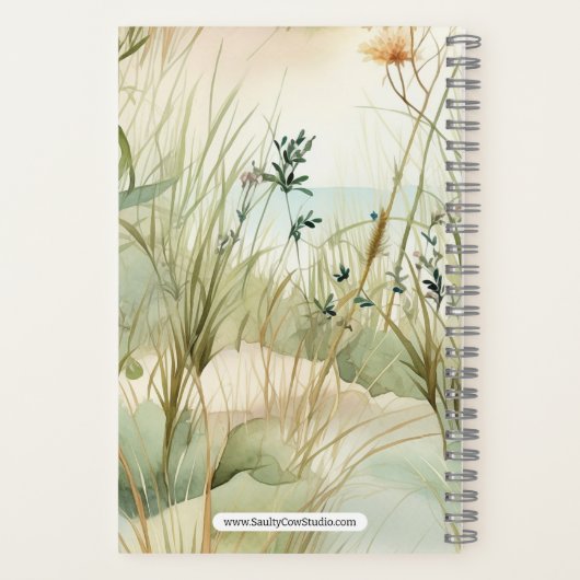 Waterverf Zeestrand Ocean Beach Landschap Notitieboek (Achterkant)