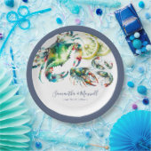 Waterverf Zeevruchten Kook Papieren Bordje (Feest)