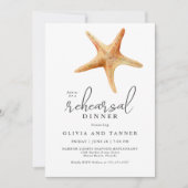 Waterverf Zeevruchten Rehearsal Dinner Kaart (Voorkant)
