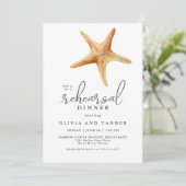 Waterverf Zeevruchten Rehearsal Dinner Kaart (Staand voorkant)