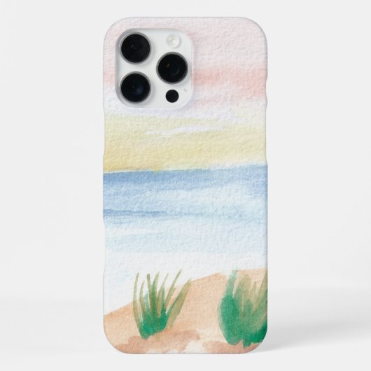 Waterverf Zeezicht Landschap iPhone Hoesje (Achterkant)