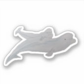 Waterverf zeezoogdier moeder Baby beluga walvis Sticker (Voorkant)