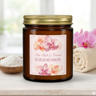 Waterverf Zeezout & Orchidee Kaars Citatet Sticker