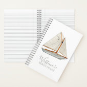 Waterverf Zeilboot Beach House Notitieboek (Binnen)