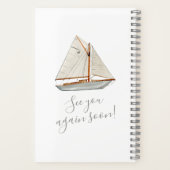 Waterverf Zeilboot Beach House Notitieboek (Achterkant)