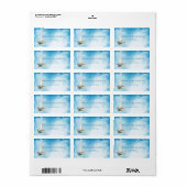 Waterverf zeilboot bruiloft etiket (Full Sheet)