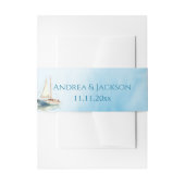 Waterverf zeilboot bruiloft uitnodigingen wikkel (Voorkant Voorbeeld)