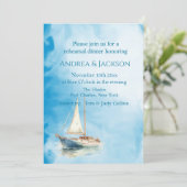 Waterverf Zeilboot Foto QR Code Repetitie Kaart (Staand voorkant)