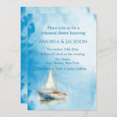 Waterverf Zeilboot Foto QR Code Repetitie Kaart (Voorkant / Achterkant)