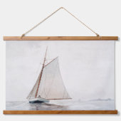  Waterverf Zeilboot Hangende Tapestry Hangend Wandkleed (Voorkant)