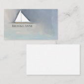 Waterverf, Zeilboot, Kunst, Visitekaartjes (Voorkant / Achterkant)