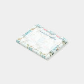 Waterverf Zeilboot met palmboompatroon Post-it® Notes (Schuin)
