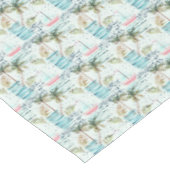 Waterverf Zeilboot met palmboompatroon Tafelkleed (Gekanteld)