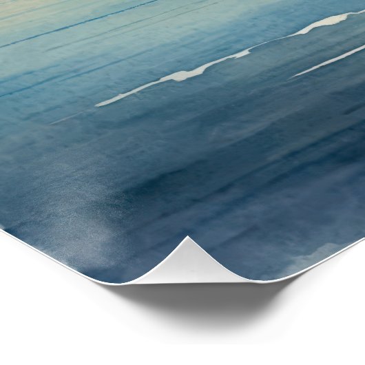 Waterverf zeilboot op oceaan schilderen perfect poster (Hoek)