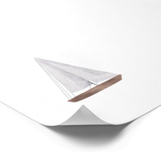 waterverf  zeilboot print (Hoek)