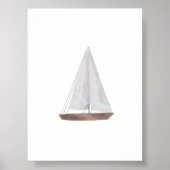 waterverf zeilboot print (Voorkant)