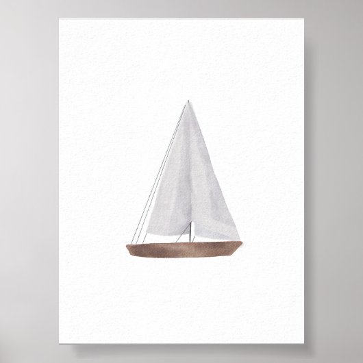 waterverf  zeilboot print (Voorkant)